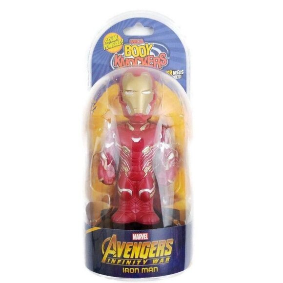 Neca Solar Powered Body Knockers Avengers Infinity War Iron Man Red Gold NEW - Picture 8 of 9
